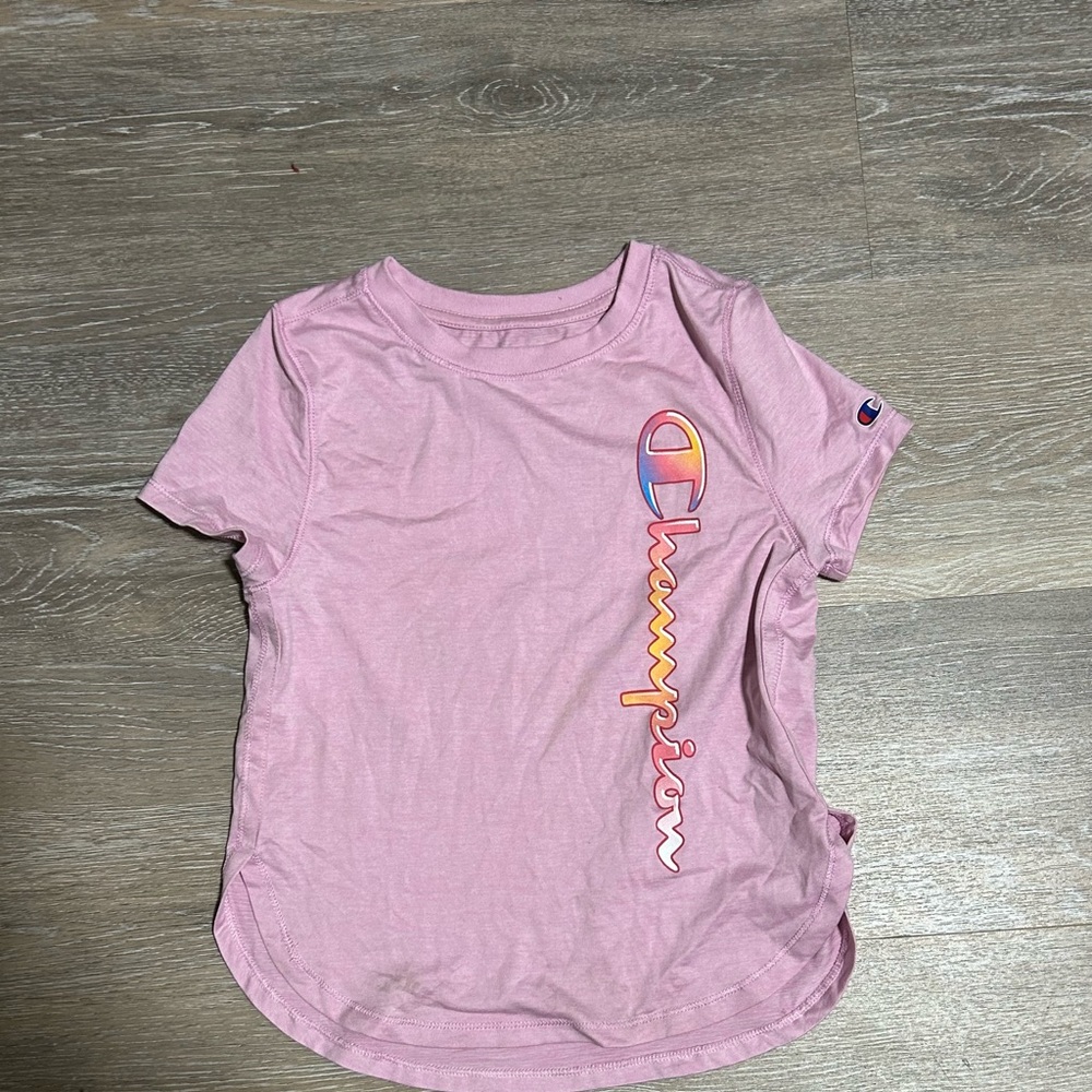 5t pink champion t shirt girls